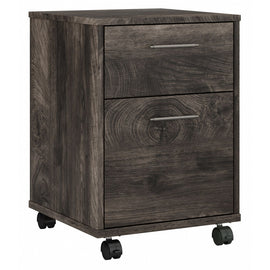 Bush Furniture Key West 16inD Vertical 2-Drawer Mobile File Cabinet, Dark Gray Hickory, Delivery