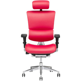 X-Chair X4 Ergonomic Brisa High-Back Task Chair With Headrest, Rose