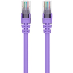 Belkin CAT6 Ethernet Patch Cable Snagless, RJ45, M/M - 15 ft Category 6 Network Cable - 24 AWG - Purple