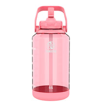 Load image into Gallery viewer, Takeya Motivational Tritan Straw Water Bottle, 64 Oz, Flutter Pink