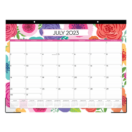 2023-2024 Blue Sky Monthly Academic Desk Pad Calendar, 22in x 17in, Mahalo, July 2023 to June 2024, 100157-A