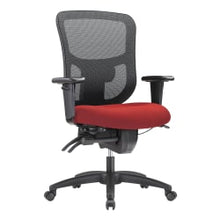 Load image into Gallery viewer, WorkPro 9500XL Series Big &amp; Tall Ergonomic Mesh/Premium Fabric Mid-Back Chair, Black/Cherry, BIFMA Compliant