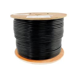 Eaton Tripp Lite Series Cat6 Gigabit Solid Core UTP PVC Bulk Ethernet Cable, Black, 1000 ft. (304.8 m), TAA - Bulk cable - TAA Compliant - 1000 ft - UTP - CAT 6 - IEEE 802.3ab/IEEE 802.5 - solid - black
