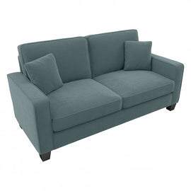 Bush Furniture Stockton 73inW Sofa, Turkish Blue Herringbone, Standard Delivery