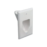 DataComm Recessed Low Voltage Cable Plates - Mounting plate - ivory - 1-gang
