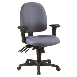 Office Star Work Smart Ergonomic Multifunction High-Back Chair, 38-1/4inH, Gray/Black
