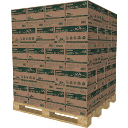 Boise ASPEN 30 Multi-Use Printer & Copy Paper, White, Letter (8.5in x 11in), 200000 Sheets Per Pallet, 20 Lb, 92 Brightness, 30% Recycled, FSC Certified, Case Of 10 Reams