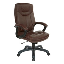 Load image into Gallery viewer, Office Star Faux Leather High-Back Executive Chair, Chocolate