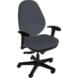Sitmatic GoodFit Multifunction High-Back Chair With Adjustable Arms, Gray/Black
