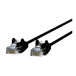 Belkin CAT6 Slim Gigabit Snagless UTP Ethernet Cable - 12 ft Category 6 Network Cable for Network Device, Notebook, Desktop Computer, Modem, Router, Wall Outlet - First End: 1 x RJ-45 Network - Male - Second End: 1 x RJ-45 Network - Male - 1 Gbit/s