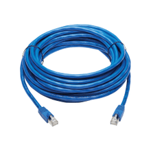 Load image into Gallery viewer, Tripp Lite Cat6a Patch Cable F/UTP Snagless w/ PoE 10G CMR-LP Blue M/M 30ft