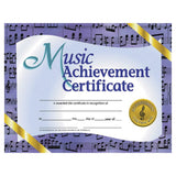 Hayes Music Achievement Certificates, 8 1/2in x 11in, Purple, 30 Certificates Per Pack, Bundle Of 6 Packs