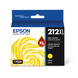 Epson 212XL Claria Yellow High-Yield Ink Cartridge, T212XL420-S