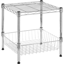 Load image into Gallery viewer, Whitmor Supreme 6054-2364 Storage Rack - 15in Height x 15in Width x 14in Depth - Stackable, Adjustable, Durable - Steel - 1