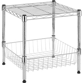 Whitmor Supreme 6054-2364 Storage Rack - 15in Height x 15in Width x 14in Depth - Stackable, Adjustable, Durable - Steel - 1