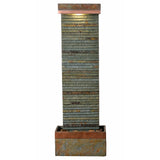 Kenroy Home Stave Indoor/Outdoor Floor Fountain, 48inH x 16inW x 8inD, Slate/Copper