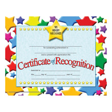 Load image into Gallery viewer, Hayes Certificates Of Recognition, 8 1/2in x 11in, Multicolor, 30 Certificates Per Pack, Bundle Of 6 Packs