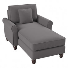 Load image into Gallery viewer, Bush Furniture Hudson Chaise Lounge With Arms, French Gray Herringbone, Standard Delivery