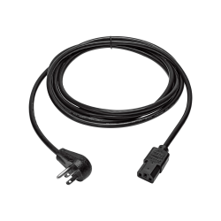 Eaton Tripp Lite Series Desktop Computer AC Power Cord, Right-Angle NEMA 5-15P to C13 - 10A, 125V, 18 AWG, 10 ft. (3.05 m), Black - Power cable - NEMA 5-15P right-angled to power IEC 60320 C13 - 125 V - 10 A - 10 ft - black