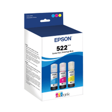 Load image into Gallery viewer, Epson 522 EcoFit Cyan; Magenta; Yellow High-Yield Ink Bottles, Pack Of 3, T522520-S