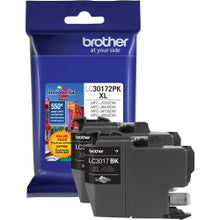 Load image into Gallery viewer, Brother LC3017 Black High-Yield Ink Cartridges, Pack Of 2, LC30172XL