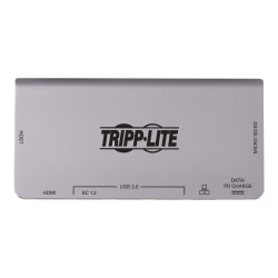 Eaton Tripp Lite Series USB C Docking Station USB Hub 4k w/ HDMI, Gbe Gigabit Ethernet, SD Card Reader, PD Charging - Docking station - USB-C 3.1 / Thunderbolt 3 - HDMI - 1GbE