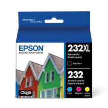Load image into Gallery viewer, Epson 232XL Black/232 Claria Cyan; Magenta; Yellow Extra High-Yield Ink Cartridges, Set Of 4 Cartridges, T222XL120-S