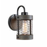 Kenroy Home Cozy 1-Light Sconce, 5-3/16inW, Oil-Rubbed Bronze/Clear