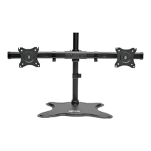 Load image into Gallery viewer, Eaton Tripp Lite Series Dual-Monitor TV Desktop Display Mount Stand Full Motion 13in- 27in Flat Screen Displays - Stand - full-motion - for 2 LCD displays - steel - black - screen size: 13in-27in - desktop
