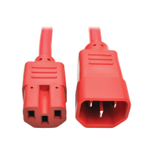 Load image into Gallery viewer, Eaton Tripp Lite Series Power Cord C14 to C15 - Heavy-Duty, 15A, 250V, 14 AWG, 6 ft. (1.83 m), Red - Power cable - IEC 60320 C14 to IEC 60320 C15 - 250 V - 15 A - 6 ft - molded - red