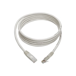 Tripp Lite 7ft Cat6 Gigabit Molded Patch Cable RJ45 M/M 550MHz 24 AWG White - 128 MB/s - Patch Cable - 7ft - 1 x RJ-45 Male Network - 1 x RJ-45 Male Network - Gold-plated Contacts - White