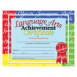 Hayes Language Arts Achievement Certificates, 8 1/2in x 11in, Multicolor, 30 Certificate Per Pack, Bundle Of 6 Packs