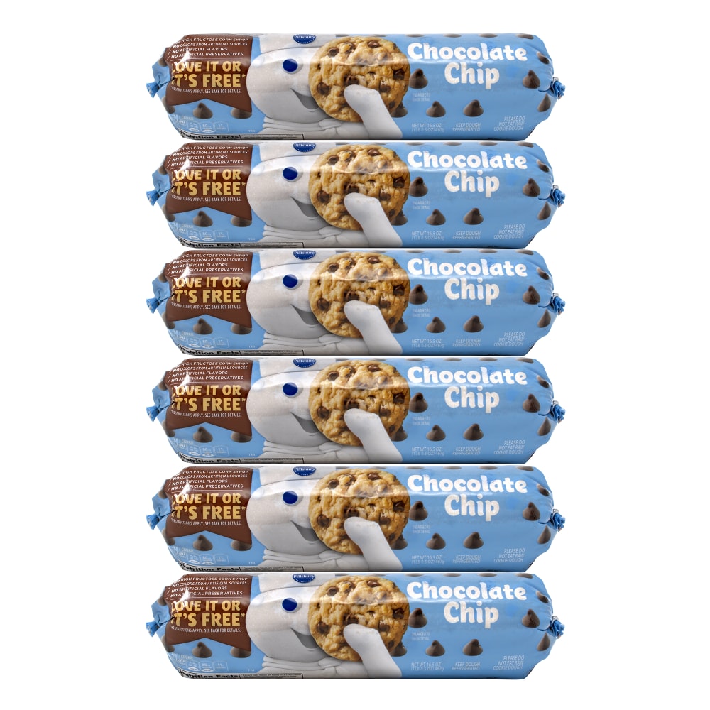 Pillsbury Create N Bake Chocolate Chip Cookies, 16.5 Oz, Pack Of 6
