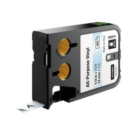 Dymo XTL All-Purpose Vinyl Label Cartridge - 15/32in Width - Thermal Transfer - Clear - Vinyl - 1 Each - Temperature Resistant, Chemical Resistant, Durable, Smear Resistant, Fade Resistant, Easy Peel