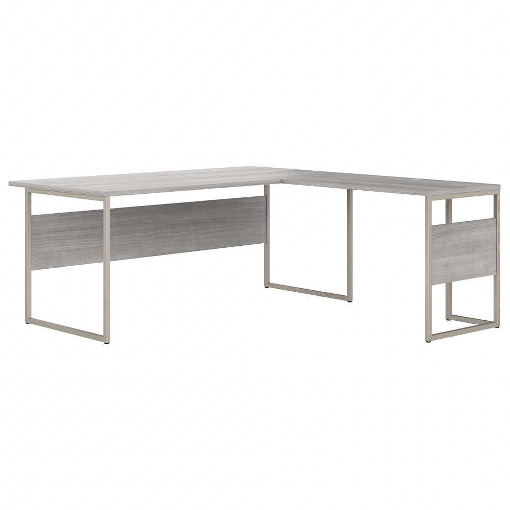 Bush Business Furniture Hybrid 72inW L-Shaped Corner Desk Table With Metal Legs, Platinum Gray, Standard Delivery