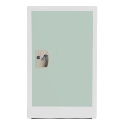 Alpine AdirOffice 1-Tier Steel Lockers, 24inH x 15inW x 15inD, Misty Green, Pack Of 2 Lockers