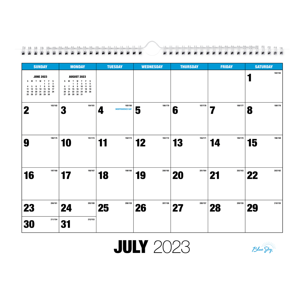 2023-2024 Blue Sky Classic Academic Monthly Wall Calendar, 15in x 12in, July 2023 to June 2024, 135556