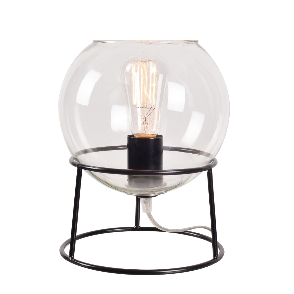 Kenroy Home Planet Accent Table Lamp, 10-3/16inH, Black/Clear
