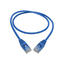 Load image into Gallery viewer, Tripp Lite Cat6a 10G Snagless Molded Slim UTP Ethernet Cable (RJ45 M/M) Blue 2 ft. (0.61 m)