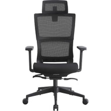 Load image into Gallery viewer, Lorell Ergonomic Mesh High-Back Chair With Headrest, Black