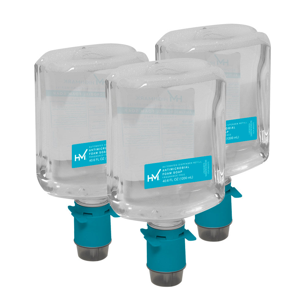 Highmark Antimicrobial Soap Refill For Automated Dispensers, 40.5 Oz, Case Of 3