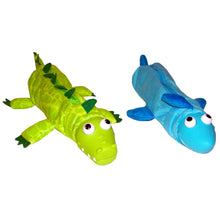 Load image into Gallery viewer, Inkology Bug Eye Pencil Pouches, 3in x 11-1/2in, Alligator/Shark, Pack Of 6 Pouches