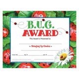 Hayes B.U.G. Award Certificates, 8 1/2in x 11in, Green/Red, 30 Certificates Per Pack, Bundle Of 6 Packs