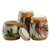 Load image into Gallery viewer, MegaChef 3-Piece Ceramic Canister Set, Sand