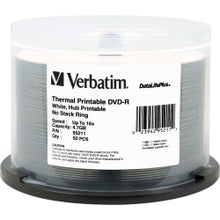Load image into Gallery viewer, Verbatim Printable DVD-R Disc Spindle, Pack Of 50