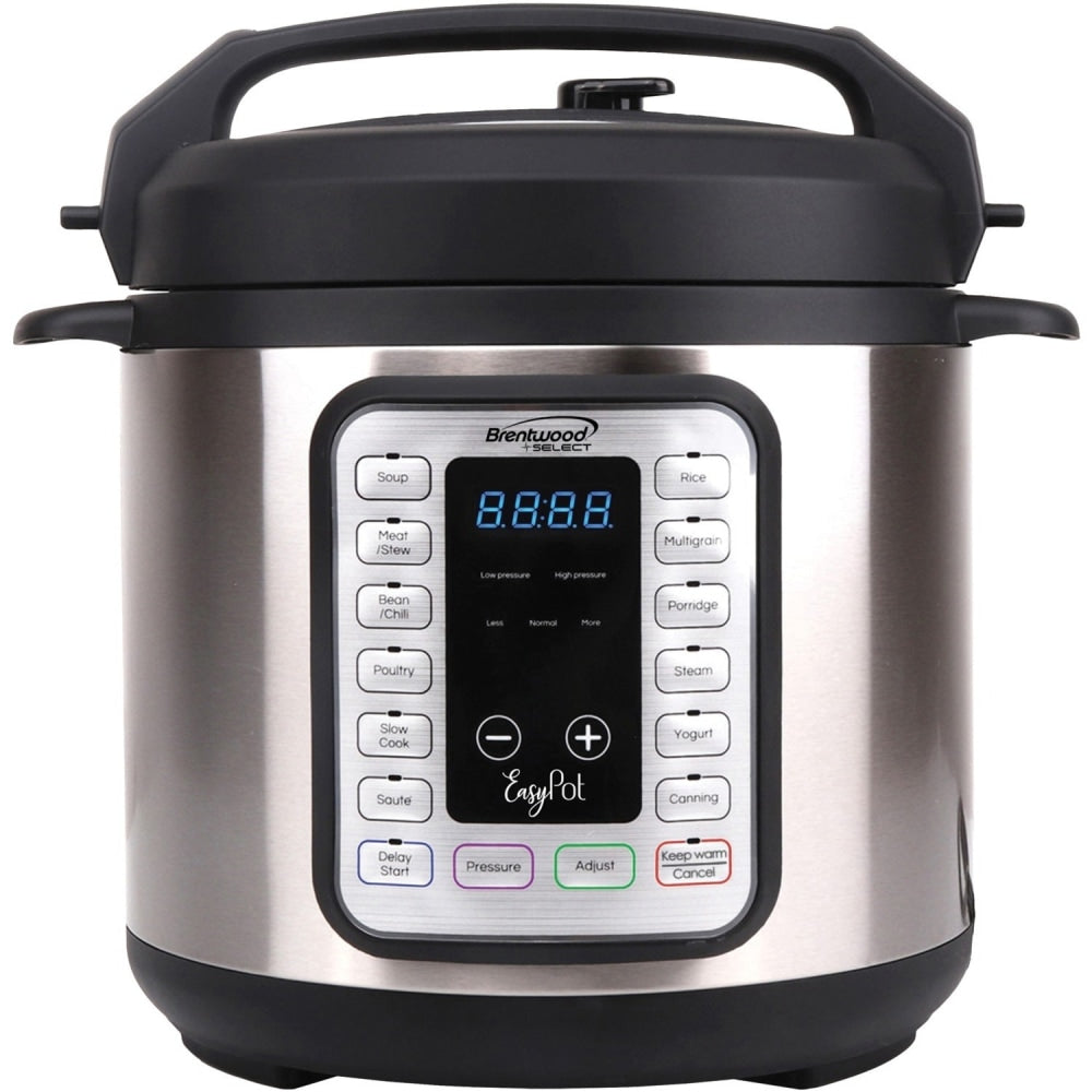 Brentwood EPC-636 Multipurpose Cooker - 1000 W1.50 gal - Rice, Egg, Sauteing, Yogurt - Silver, Black
