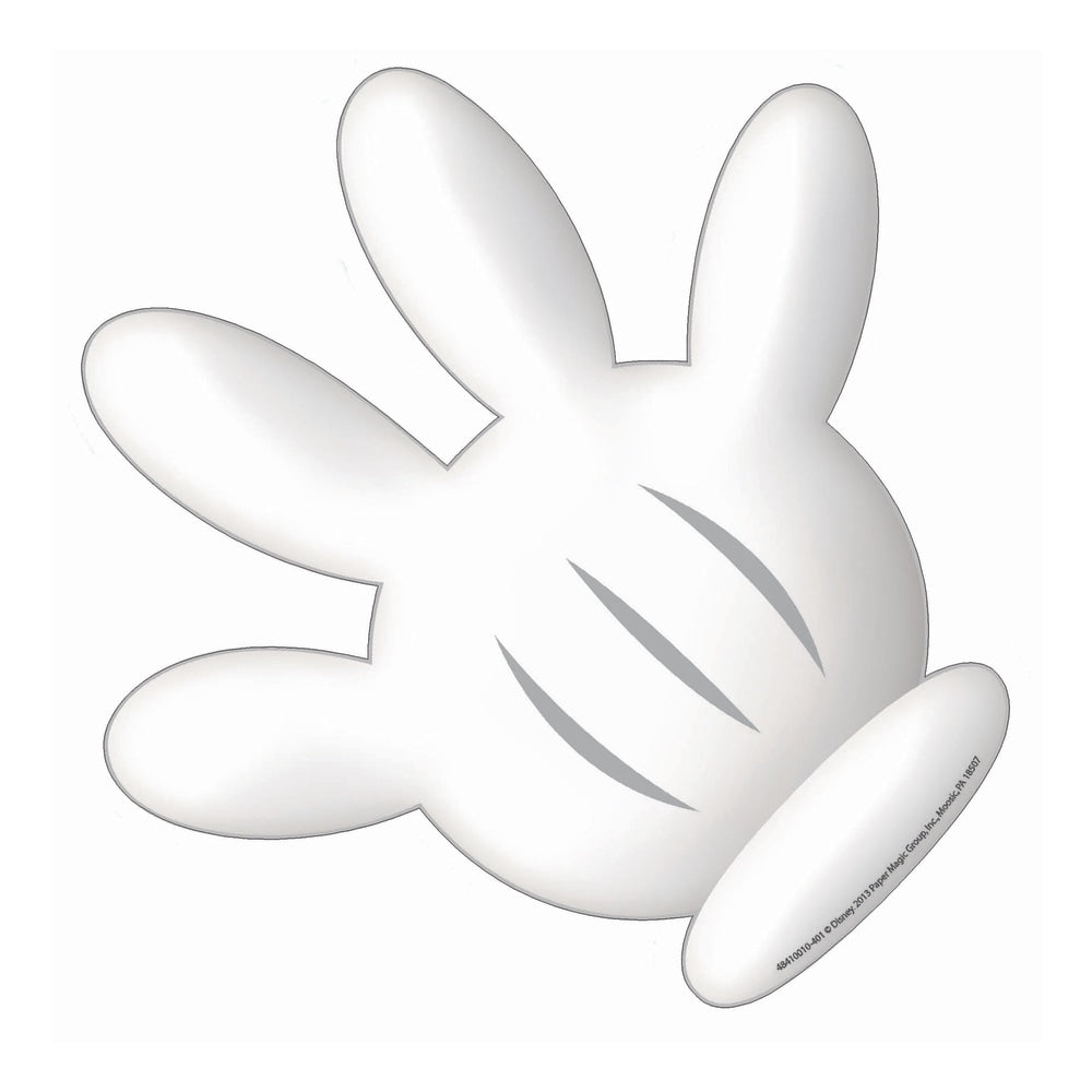 Eureka Paper Cutouts, 5in, Mickey Mouse Clubhouse Hand, Pack Of 36