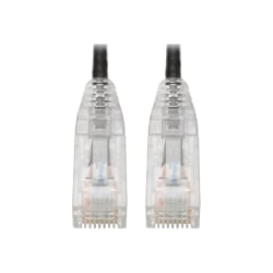 Tripp Lite Cat6 UTP Patch Cable (RJ45) - M/M, Gigabit, Snagless, Molded, Slim, Black, 5 ft. -First End: 1 x RJ-45 Male Network - Second End: 1 x RJ-45 Male Network - 1 Gbit/s - Patch Cable - Gold Plated Connector - 28 AWG - Black