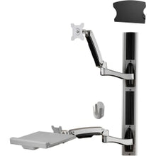 Load image into Gallery viewer, Amer Wall Mount for Keyboard, CPU, Mouse, Flat Panel Display, Curved Screen Display, Monitor - TAA Compliant - 32in Screen Support - 22.05 lb Load Capacity - 75 x 75, 100 x 100 - VESA Mount Compatible - 1 - Steel, Rubber, Plastic