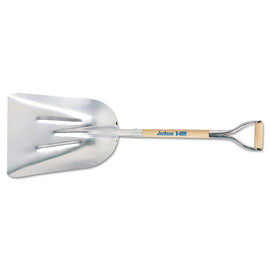 Aluminum Scoops, 18 in X 14 3/4 in Blade, 27 in White Ash D-Handle